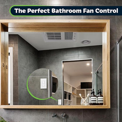TOPGREENER PIR Motion Sensor Light Switch, Occupancy & Vacancy Motion Sensor Switch, Operable Without Ground Wire, No Neutral Wire, Single Pole, TDOS5-HL-W-6PCS, White