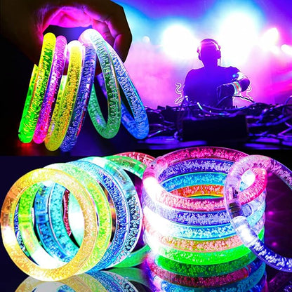 40 PCS Led Glow Sticks Bracelets Glow In the Dark Party Supplies, Light Up Bracelets for Kids Adults, Party Favors for Christmas, Halloween, New Year Party Light Up Toys Gifts (40)
