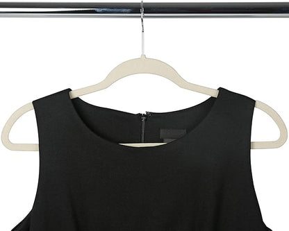 Simplify 10 Super Slim Velvet Huggable Hangers in Ivory