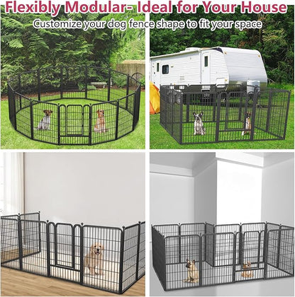 Dog Playpen 40" Height 24 Panels Portable Pet Fence Outdoor for Yard Indoor Dog Pen Outdoor for Medium/Small Animals, Large Pet Puppy Playpen Heavy Duty Pet Fence for RV Camping, Yard