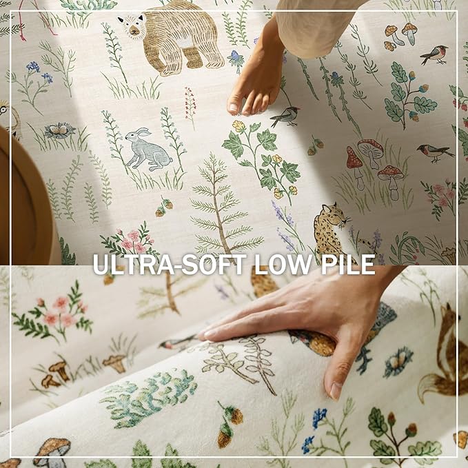 Machine Washable Kitchen Runner Rugs: 2'x6' Hallway Runner Rug Non Slip Low Pile Stain Resistant Soft Carpet Runners for Hallways Indoor Entryway Kitchen Laundry Room Beside Farmhouse