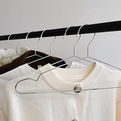 Wire Hangers 40 Pack, Heavy Duty, Space Saving, Stainless Steel, Silver, 16.5inches Closet Hangers for Hanging Coats, Suits, Jackets, Shirts,T-Shirt