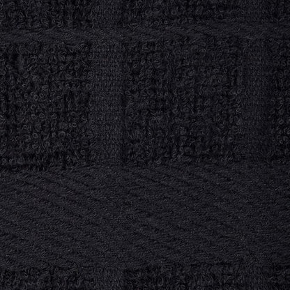 DII Basic Terry Collection Solid Windowpane Dishcloth Set, 12x12, Black, 6 Piece