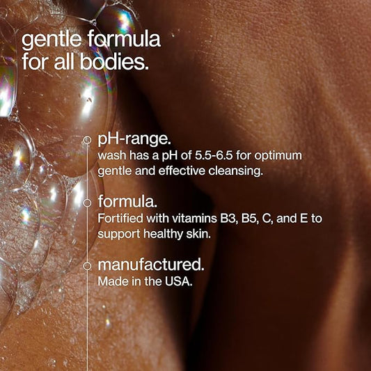 MAUDE Wash - pH Balanced Moisturizing Body Wash - Amber & Cedar Scented Body Soap & Bubble Bath - With Smoothing Niacinamide & Aloe - Gentle Everyday Shower Gel & Relaxing Bath Soap - No.1 (12 oz)