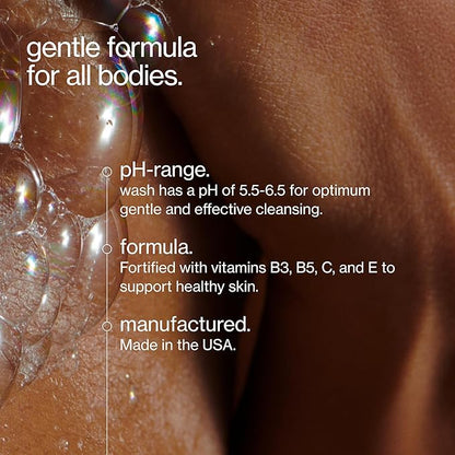 MAUDE Wash - pH Balanced Moisturizing Body Wash - Sandalwood & Eucalyptus Body Soap & Bubble Bath - With Smoothing Niacinamide & Aloe - Gentle Everyday Shower Gel & Relaxing Bath Soap - No.3 (12 oz)