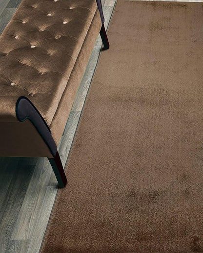 Custom Cut Hallway Runner Rug, Slip Resistant, 31 Inch Wide X Your Choice of Length, Solid Cappuccino, 31 Inch X 8 feet