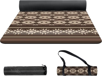 nuveti Yoga Mat Print Extra Thick TPE Non Slip Fitness Exercise Mat with Carrying Bag,72"x24" Extra Thick 6MM Exercise & Workout Mat for Yoga, Pilates Fitness and Floor Exercises