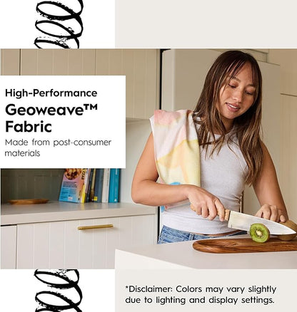 GEOMETRY Kitchen Dish Cloths - Spring & Summer Collection - Premium Dishcloths with Geoweave - Absorbent & Fast Drying Kitchen Towels - Paradise, 10" x 10" - 3-Pack