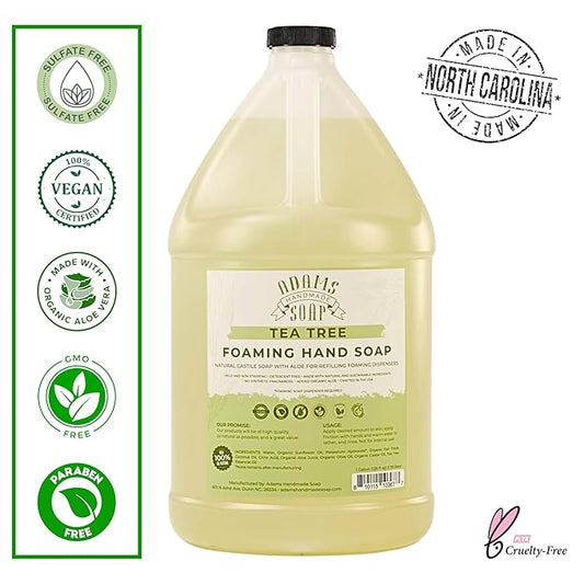 Adams Handmade Soap Liquid Foaming Soap 1 Gal - Tea Tree