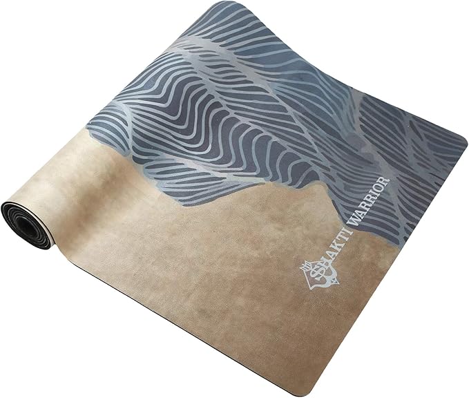 Suede yoga mat - Premium Printed Natural Eco-friendly Non-Slip Mat Great for Hot Yoga, Pilates, Workouts (72 inch x 24 inch x 3mm thick)