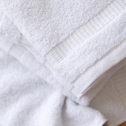 SALBAKOS 100% Turkish Cotton Washcloth Set of 12 13x13 inch | Heirloom Quality | Hotel & Spa Collection | Ultra Soft, Super Absorbent, Washcloth Towels | Made in Turkey (White, 12 Washcloths)