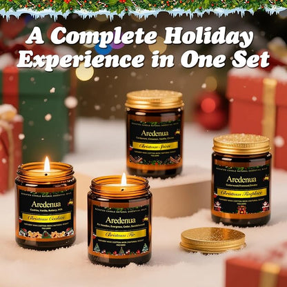 Firewood Scented Candles | Smokey Wooden Scented Candles - 7 oz Soy Candle with Warm Wood Smoke Aroma, Woody Scented Ideal for Cozy Cabin, Holiday Gifts for Men & Women