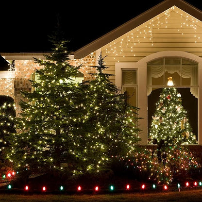 Green Wire,Clear Incandescent Bulb 100 Mini String Lights for Indoor Christmas Tree Garland Birthday Wedding Party Festival Decoration