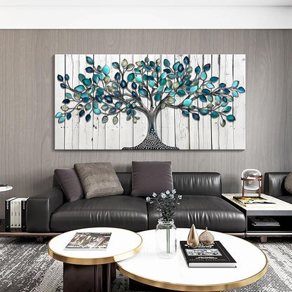 CHATYOUNG Large Canvas Wall Art - Tenacious Tree of Life Wall Pictures Farmhouse Style Artwork for Living Room Bedroom Dining Room Office Kitchen Home Decor 58"x29"