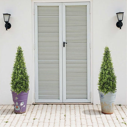 3FT Artificial Boxwood Topiary Tree Fake Topiary Potted Plants for Home Office Garden Indoor Outdoor Decoration 35INCH(2PACK)