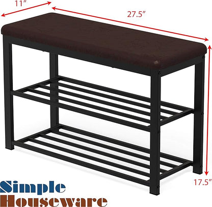 Simple Houseware Entryway Shoe Rack Bench Storage Organizer