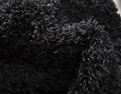 Unique Loom Solid Shag Collection Area Rug (7' 10" Round, Jet Black)