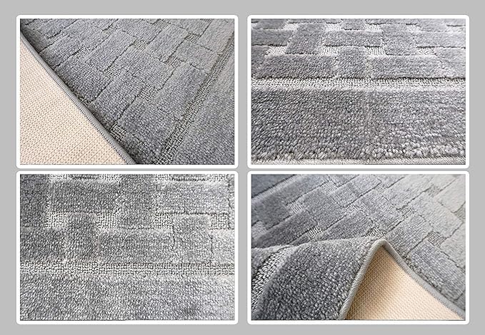 20 Ft Long, Grey, Non Slip Washable Carpet Runner Rug with Rubber Backing, Custom Floor Mat for Kitchen Hallway Stairs Bedroom Bathroom Entryway, Your Choice of Length (26" X 20')