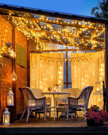 125FT 380 LED Warm Christmas Lights, Plug in Christmas String Lights Connectable, Timer & Memory, Waterproof Twinkle Tree Light for Indoor Outdoor Classroom Patio Yard Holiday Decoration