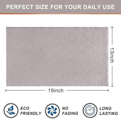 Homaxy 12 Pack Dish Towels for Kitchen (13 x 19 Inches, Grey), Super Soft and Absorbent Coral Velvet Dish Cloths for Washing Dishes, Nonstick Oil Fast Drying Microfiber Cleaning Cloth