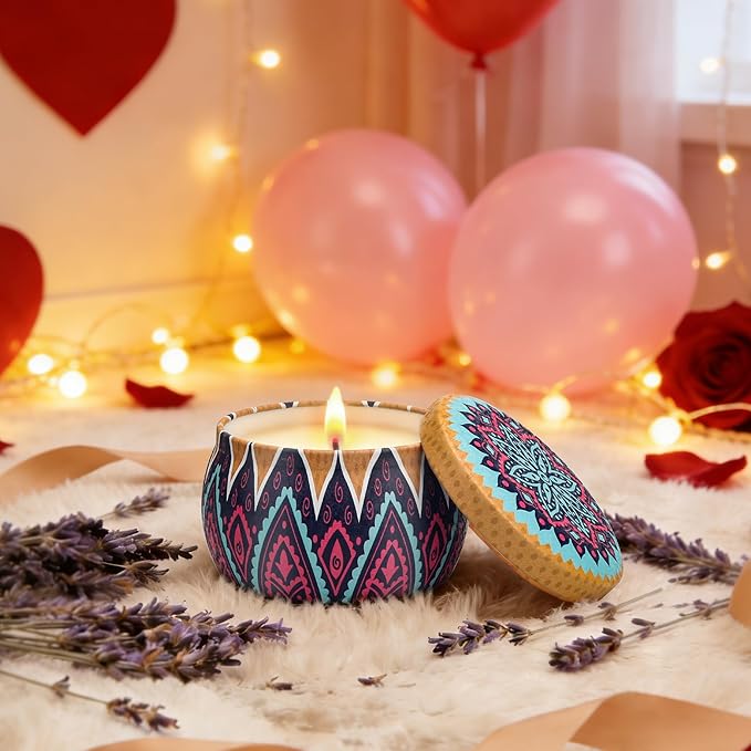 Scented Candles Gift Set,8% Essential Oil,8 Pack Aromatherapy Candle,Stress Relief Gifts for Women,120H Burning, Candles for Home Scented, Ideal for Birthday,Thanksgiving, Mother's Day,Valentine's Day