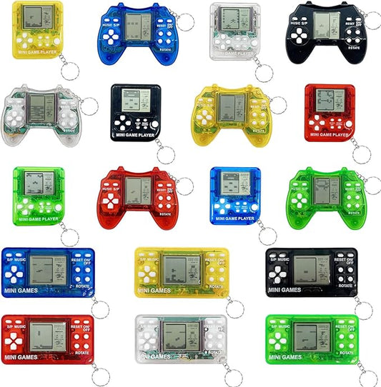 18Pcs Video Game Party Favors for Kids,Mini Game Console Keychain for Kids Boys Birthday Supplies Gaming Party Favors Classroom Prizes