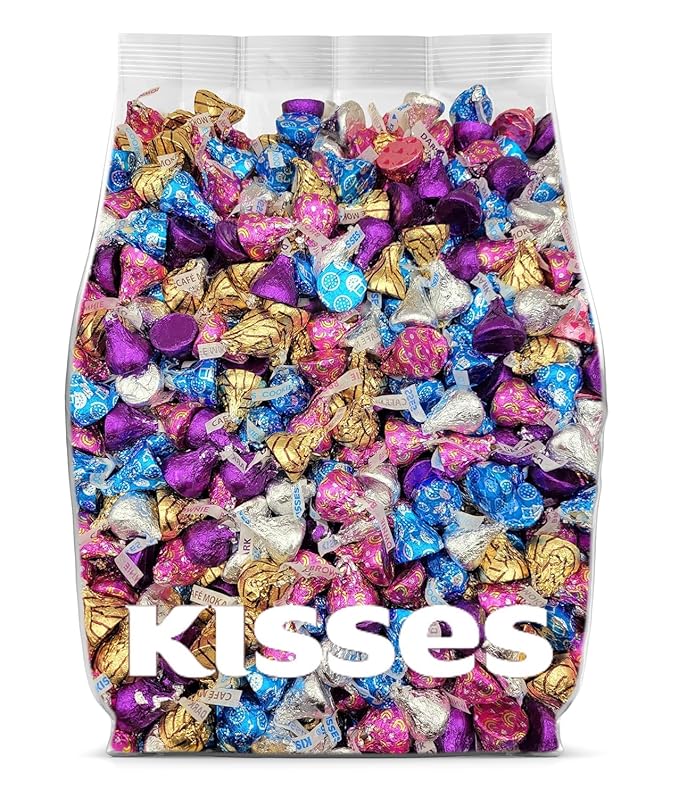 Assorted Kisses Candy Bulk Pack - 5lb Mixed Kisses Individually Wrapped Chocolate Candy Variety Pack - Bulk Chocolate Candy for Gift Bags, Party Favors, Candy Bowls, Snacking and Sharing - 5 Pounds