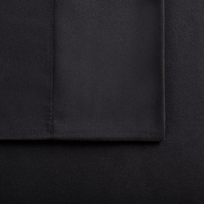 Serta Simply Clean Super Soft Hypoallergenic Stain Resistant Deep Pocket 3 Pieces Solid Bed Sheet Set, Twin XL, Black