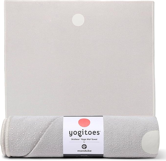 Manduka Yogitoes Hot Yoga Mat Towel - 71" | Moisture Activated Grip | Patented Silicone Nubs | Highly Absorbent, Durable & Easy Care | Made from Recycled Materials | 71 x 24 Inches