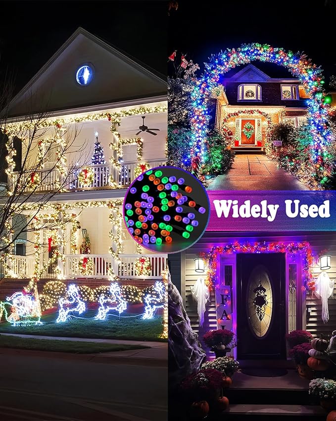 Smart Color Changing Halloween Lights, 107FT 300LED App Control RGB LED String Light with Remote & Timer, Music Sync Multiple Modes Twinkle Christmas Tree Light Waterproof Halloween Decorations