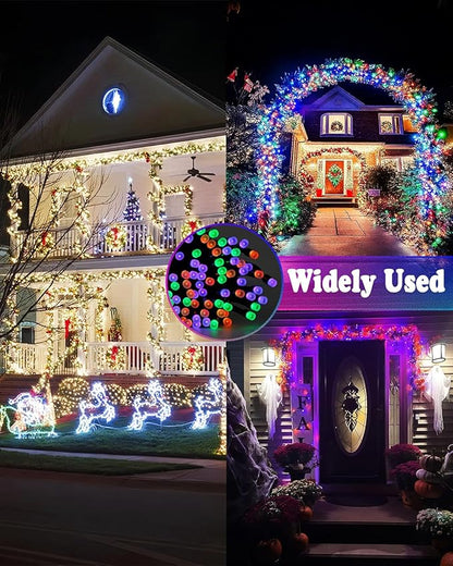 Smart Color Changing Halloween Lights, 107FT 300LED App Control RGB LED String Light with Remote & Timer, Music Sync Multiple Modes Twinkle Christmas Tree Light Waterproof Halloween Decorations