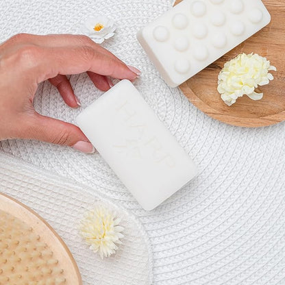HARP pH-Balanced (5.0-6.0) Body Wash Bar. ZERO saponified oils. Protects Moisture Barrier. Gentle for Sensitive/Dry skin. + Shea Butter/Borage Oil. Non-Comedogenic. VANILLA LAVENDER Fragrance. 5oz