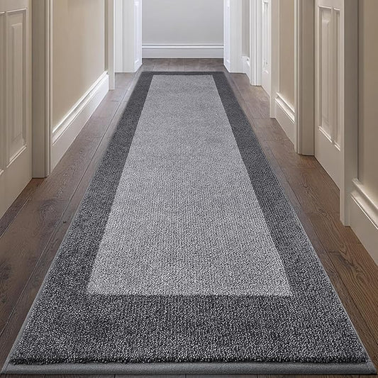 Machine Washable Runner Rug 32" x 96", Non Slip Kitchen Mat for Floor, Absorbent Entryway Rug for Kitchen, Bedroom, Living Room, Hallway, Door (Roll Packing)