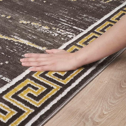 GLORY RUGS Area Rugs Marble 2x7 Brown Carpet Modern Abstract Rug Living Room Dining Bedroom Rug