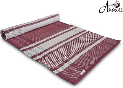 Craftyansari Handwoven Cotton Yoga Mat, Natural, 72 x 24 Inches, Fair Trade, Soft Absorbent Surface for Exercise, Workout, Meditation