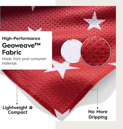 GEOMETRY Bar Towels for Kitchen Premium Towels for Cleaning Dishes & Glassware - Absorbent & Fast Drying Kitchen Towels - Gradient Star, 12" x 14" - 1-Piece