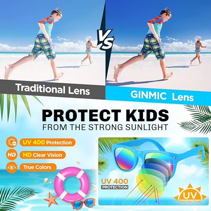 GINMIC Kids sunglasses Party Favors, 24Pack Kids, Boys and Girls Sunglasses Bulk Age 3-8 with UV400 Protection,Party Favors For Kids, Birthday Classroom Goodie Bags Party Supplies