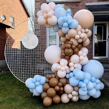 KALOR 12 Inch Retro Khaki Balloons, 50 Pcs Latex Helium Balloons for Kid's Birthday Party, Baby Shower, Wedding, Graduate Party Decorations