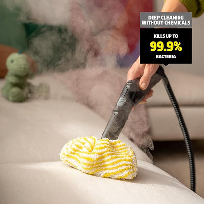 Kärcher Steam Cleaner, Multi Purpose, Power Steamer, Chemical-Free, 40 Sec Heat-Up, for Grout, Tile, Hard Floors, Appliances & More - SC 3 Easy Fix