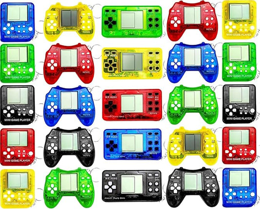 25 Pcs Video Game Party Favors, Mini Video Games Keychain, Gamer Birthday Party Decorations, Gamer Party Favors for Kids 8-12, Classroom Prizes, Goodies Bags Stuffer, Backpack