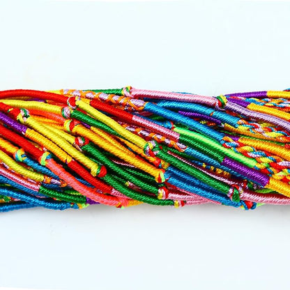 Resinta 60 Pieces Handmade Braided Bracelets Assorted Random Colors Friendship Cords Thread Bracelets Party Supply Favors for Wrist Anklet
