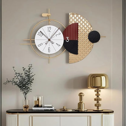31x19 Inch Wall Clocks Battery Operated Silent Non Ticking for Living Room, Decorative Analog Clocks for Home Decor, Dining Room, Kitchen, Bedroom, Office