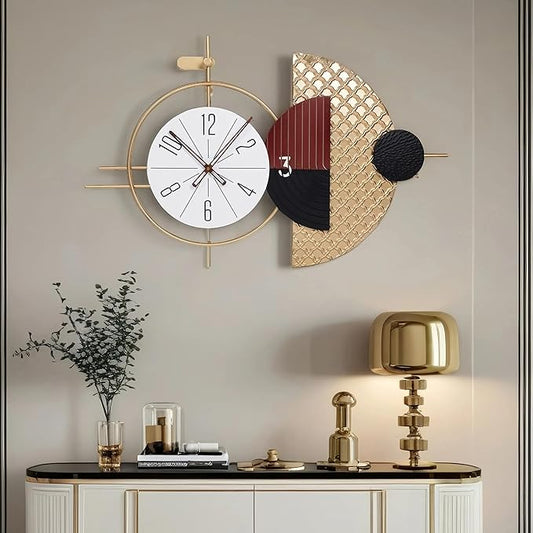 31x19 Inch Wall Clocks Battery Operated Silent Non Ticking for Living Room, Decorative Analog Clocks for Home Decor, Dining Room, Kitchen, Bedroom, Office