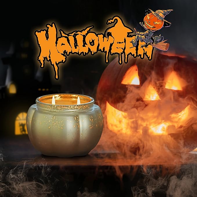 Scented Candles for Home Decoration - Aromatherapy Candles - Pumpkin Shaped - Cranberry Pumpkin | Thanksgiving Candle Gift Natural Soy Wax Candles