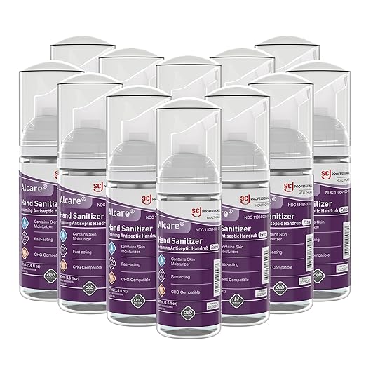 SC Johnson Professional Alcare Extra Foaming Hand Sanitizer, 47ml Pump Bottle, 12 Pack