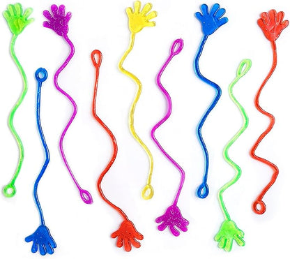 75 Pcs Bulk Sticky Hands for Kids - Slappy Slap Little Small Hands Sticky Toy - Goodie Bags Stuffers Party Favors for Birthday, Treasure Box, Hand Game 4-8, 8-12 - Easter Basket Fillers