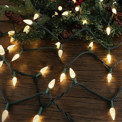 Brizled Gentle Twinkle Christmas Lights, 33ft 100 LED Christmas String Lights, 120V Warm White Xmas Tree Light Connectable Indoor Outdoor Twinkle Xmas Light for Tree Home Holiday Party Wedding Decor