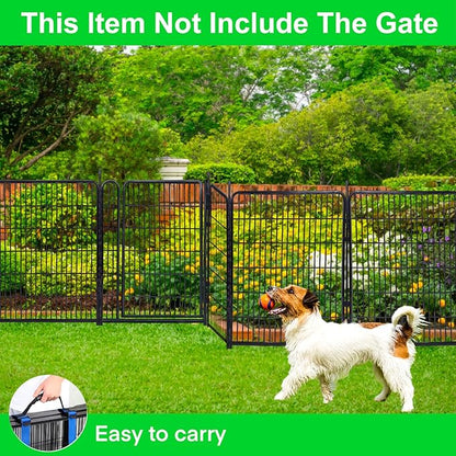 Garden Fencing 48 inch High, 8 Panels Total 17.7Ft(L). Garden Fence Border, Flower Bed Fencing, Dog Fences for The Yard, Dog Digging Fence Barrier (No Gate)