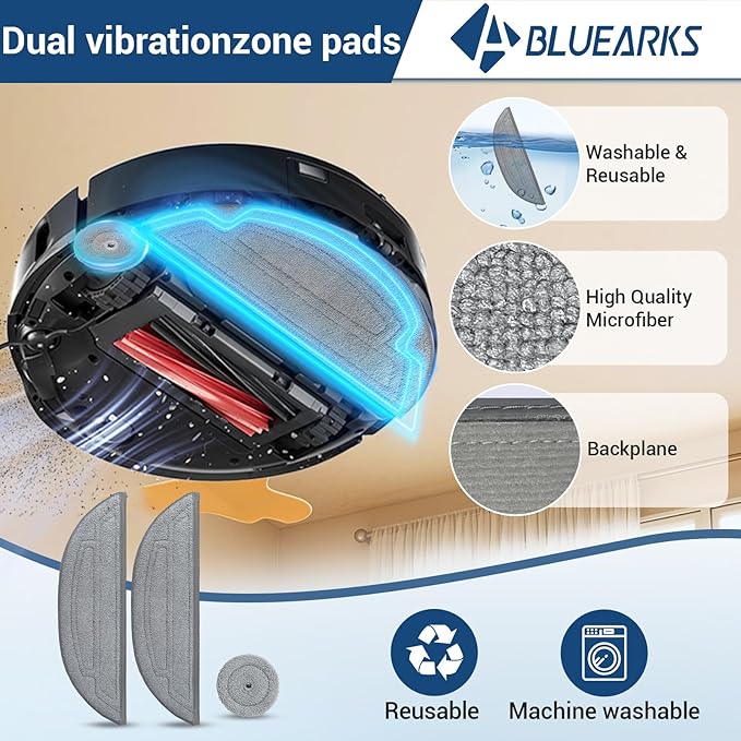29 Pack Accessories Kit,Compatible with Roborock S8 MaxV Ultra Robot Vacuum,1 Mop Clean Brush,2 Roller Brush,4 Small Mop,4 Mop Pads,4 Hepa Filters,6 Side Brushes,6 Vacuum Bags,S8 Max Parts