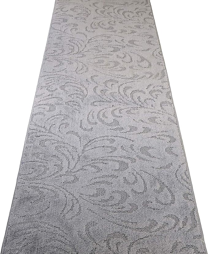 20 FT Grey Extra Long Hallway Runner Rug, Non Slip Washable Indoor Carpet 2'2" x 20' for Bathroom, Entryway, or Living Room! Farmhouse Floor Mat, Custom Lenght